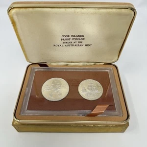 1973 Cook Islands $2 1/2 & $ 7 1/2 Dollars 0.9250 Silver Coin Set - Picture 1 of 18