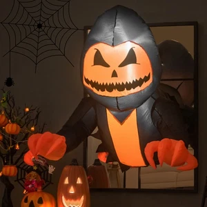 Cabeza de calabaza inflable de Halloween de 3,3 pies fantasma decoración voladora para fiesta - Imagen 1 de 9