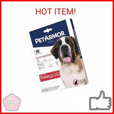 PetArmor para perros, tratamiento de pulgas y garrapatas para perros extra grandes (89-132 libras), Foto 1 de 2