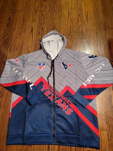 Houston Texans Jacket Full Zip Light Weight Adult Coat Size XL NFL Football Cover