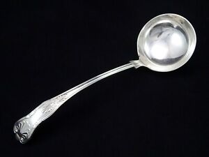 KINGS PATTERN SOUP PUNCH LADLE SUPERB LARGE VINTAGE SILVER PLATED 13" SHEFFIELD