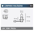 13320 - LAMPE, GLÜHBIRNE HALOGENA H3 kompatibel mit PIAGGIO HEXAGON 125 4T LX4 (