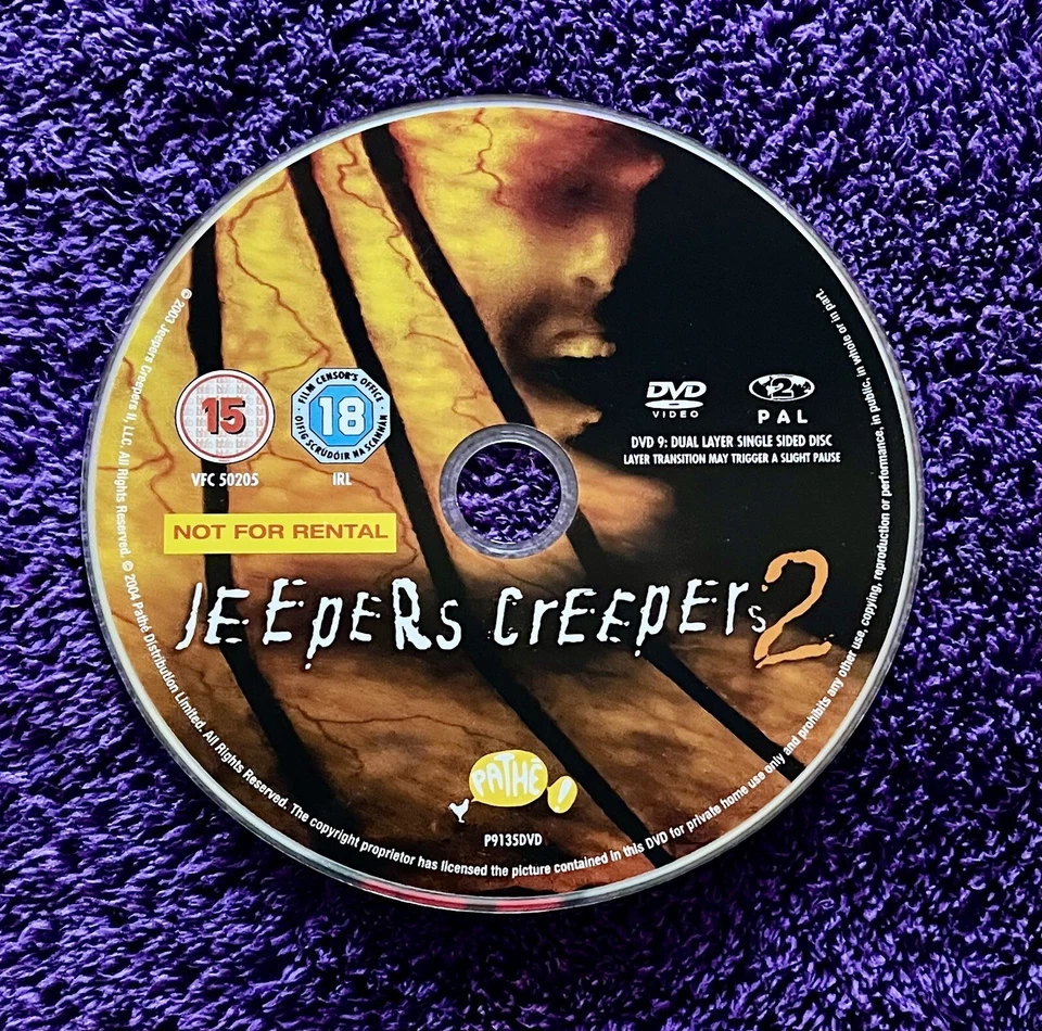 Jeepers Creepers 2 - DVD Disc Only - (2003) - Free UK P&P - Image 1 of 1
