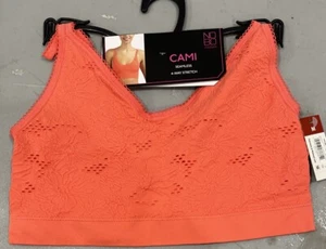No Boundaries Juniors' Orange Floral Crochet Floral Bralette Size MED-NEW - Picture 1 of 2