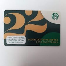 Starbucks Korea Card 2020 No 6194 22ND ANNIVERSARY PIN INTACT Green #2475