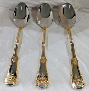 Royal Albert OLD COUNTRY ROSES Gold Accent 18/10 Stainless Flatware TEASPOON EUC - Picture 1 of 4