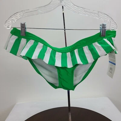Hobie Bikini Swim Flirt Skirt Bottom Women Extra Large Green White XL - Image 1 of 4