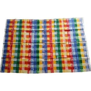 Fabric Piece 44" X 36" Muli Colored Check Plaid Primary Colors - Picture 1 of 4
