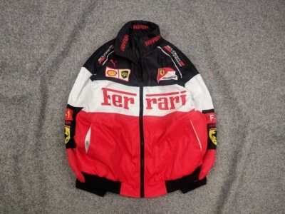 Chaqueta Bomber Vintage Ferrari Puma Todo Logo Racing Estilo Y2K Foto 1 de 4