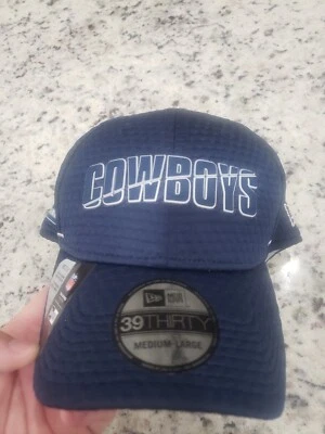 NUEVA ERA 39THIRTY DALLAS COWBOYS SOMBRERO PARA HOMBRE AZUL ENTRENAMIENTO Mediano/Grande. NFL Foto 1 de 4