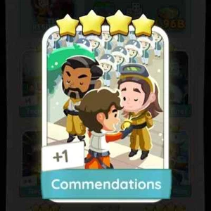 Commendations MONOPOLY_GO_4 Stars Sticker ⭐⭐⭐⭐ | Fast Delivered - Picture 1 of 1