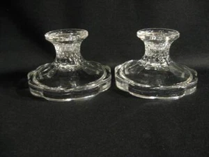 KRISTALLKLARE GLAS EINZELLICHT KERZENSTÄNDER - 2 - HERSTELLER UNBEKANNT - Bild 1 von 1