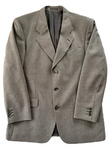 Vintage Yves Saint Laurent Menswear Wool Herringbone Men’s Suit Blazer Size: 46R - Picture 1 of 16