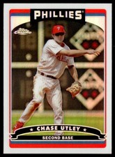 2006 Topps Chrome Refractor Chase Utley Philadelphia Phillies #171
