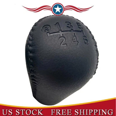 NEW For Toyota Tacoma 6 speed Leather Gear Shift Knob Black 2005-2015 - Image 1 of 4