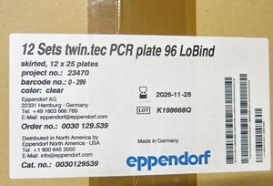 NEW SEALED Eppendorf twin.tec 96-Well LoBind PCR Plate (Exp. 2026, Pack of 25) - Picture 1 of 2