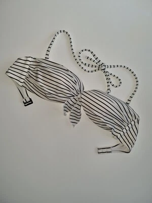 Bikinioberteil ripcurl Weiß/Schwarz/gestreift trägerlos Gebraucht - Bild 1 von 3