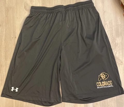 Under Armour Colorado Buffaloes NCAA Men's Gray Basketball Shorts Sz L Cover