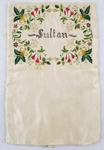 Antiker französischer Bucheinband Seide handgestickt Perlenarbeiten 46 x 30 cm - Bild 1 von 8
