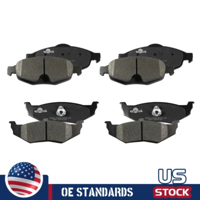 For Chrysler Sebring Dodge Stratus 2001 -2006 Front Rear Disc Ceramic Brake Pads - Image 1 of 4
