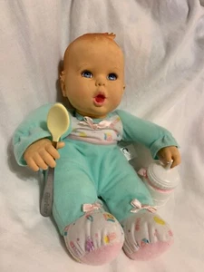 Twins Vtg Adorable Gerber Dolls Plush Baby Girl 1997 w/ Bottle and Gerber Spoon - Picture 1 of 8