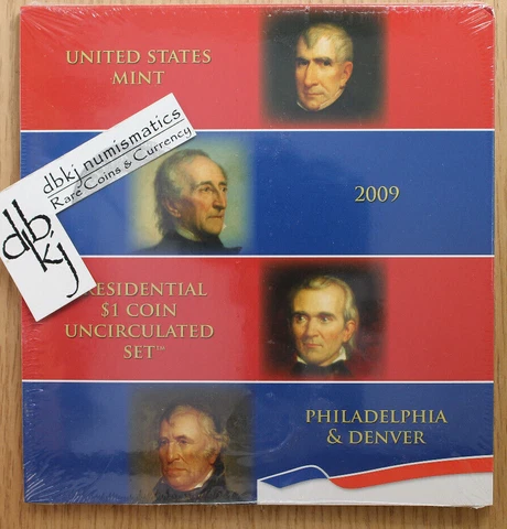 2009 U.S. Mint Set - Presidential $1 - Uncirculated 8-Coin Set - PD - Sealed Cover