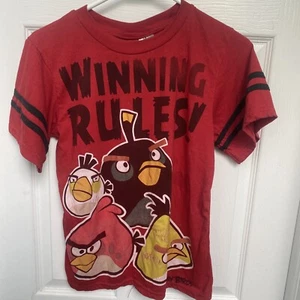 Angry Birds Winning Rules Shirt Youth Large Red  - Picture 1 of 9