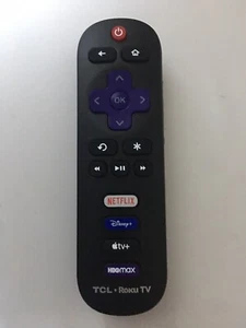 TCL Roku TV Remote Control With Netflix Disney+ Apple TV HBOmax with batteries - Picture 1 of 1