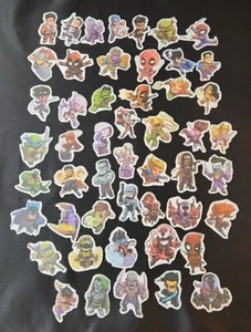 50 Stück Marvel DC & mehr Superhelden Handwerk Flasche Vinyl Wandtattoo Aufkleber - Bild 1 von 6