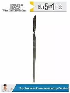 Dental Surgical Scalpel Handle Straight Round by Wise instruments  - Picture 1 of 1