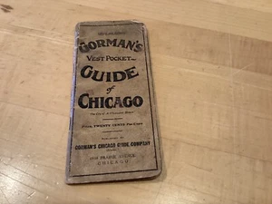 Antique Gorman’s Vest Pocket Guide Of Chicago Map Booklet Steam Railroad Depot - Picture 1 of 15