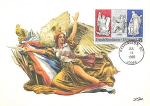 C120 45c FRENCH REVOLUTION AIR MAIL - Unicover Maxicard - Picture 1 of 2