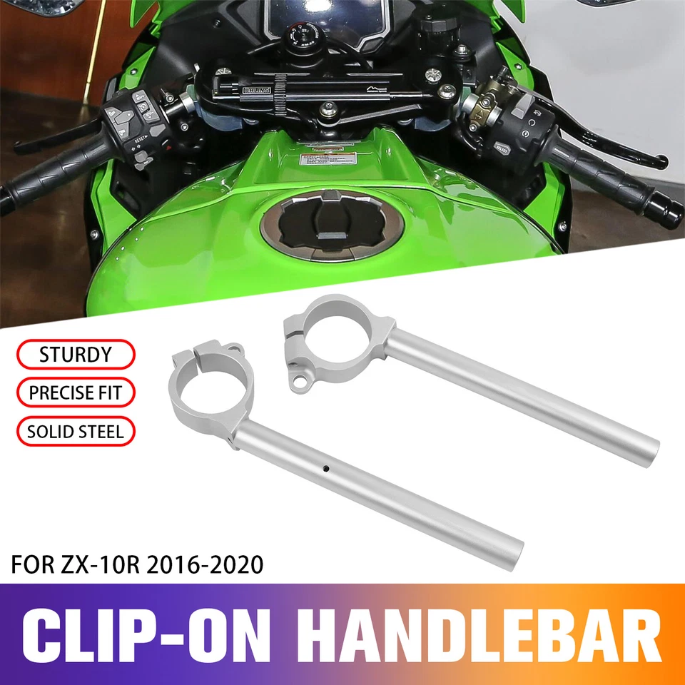 Manillar con clip izquierdo y derecho para Kawasaki Ninja ZX-10R ZX10R 2016-2020 2017 Foto 1 de 4