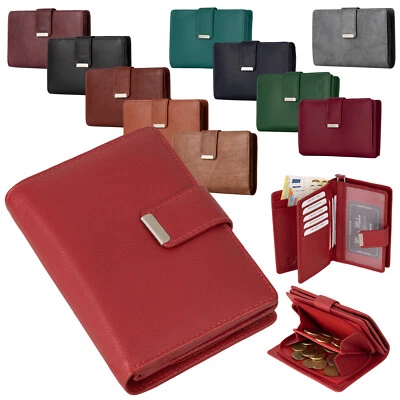 RFID Damen Geldbörse Portemonnaie Geldbeutel Damenbörse Leder Rot - Bild 1 von 4