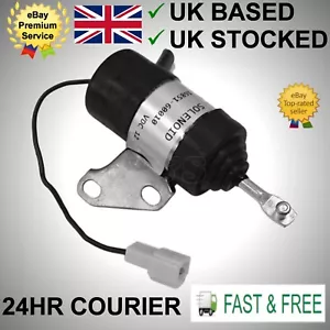 New Stop Solenoid for Kubota Yanmar K008-3 Excavators 16851-60010 16851-60014 - Picture 1 of 2