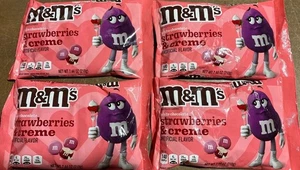 4 caramelle al cioccolato bianco M&M's fragole e crema 7,44 oz BB 8/25 - Foto 1 di 2