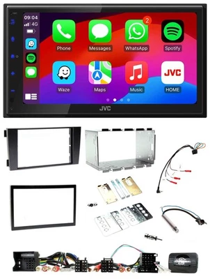 JVC Bluetooth 2DIN Lenkrad DAB USB Autoradio für Audi A6 C5 2001-2004 Aktivsyste - Bild 1 von 4