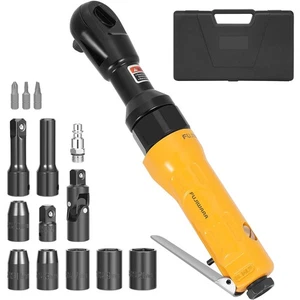 Juego de llaves de trinquete de aire de 3/8 pulgadas con adaptador de accionamiento de 1/2", neumático de 50 pies-lbs para... - Imagen 1 de 6