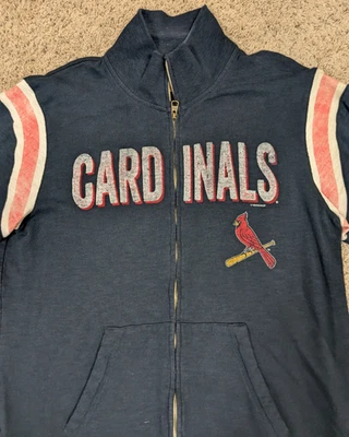St Louis Cardinals Jacket Mens Large Blue Zip Sweatshirt Pullover MLB Baseball - Image 1 of 4