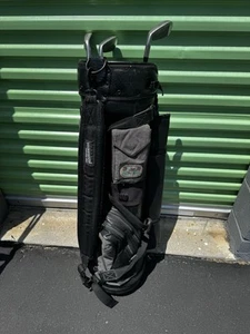 Vintage Belding Sport Golf Cart Bag 6-fach geteilt mit 3 Golfschlägern - Bild 1 von 10