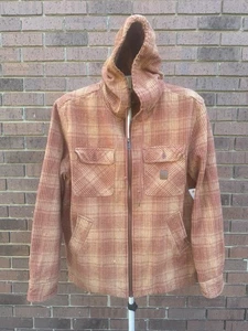 Brixton Hooded Full Zip Mens Size Medium Coastal Hooded Jacket Heavy Burnt Henna - Picture 1 of 13