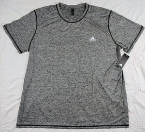 Camiseta Adidas Para Hombre Ligera Transpirable Suave Golf Tech Jaspeado Negra y Gris 3XL  - Imagen 1 de 9