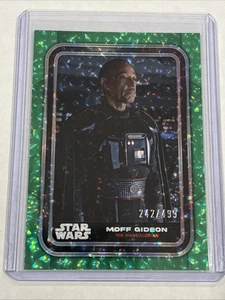 2023 TOPPS STAR WARS FLAGSHIP Moff Gideon GREEN Foil #d 242/499 Card #9 - Picture 1 of 3