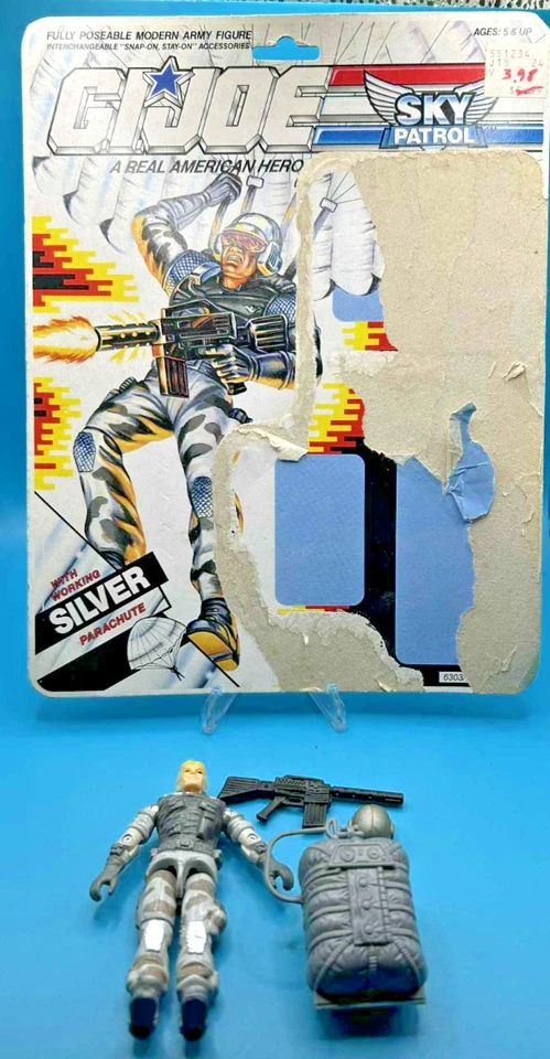 HASBRO 1990 GI JOE SKY PATROL AIRBORNE V2 C9 99% COMPLETE ACTION FIGURE NO CHUTE - Image 1 of 4