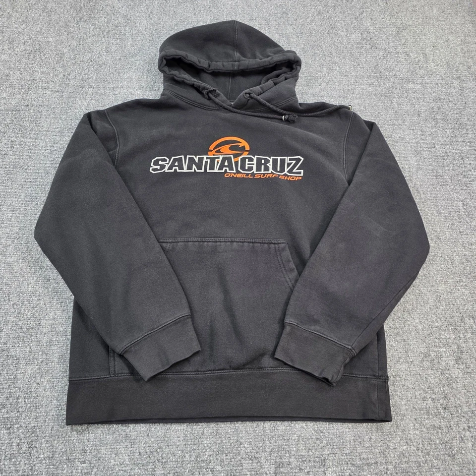 Moletom com capuz Santa Cruz O'Neill Surf Shop masculino pequeno pulôver preto gráfico - Imagem 1 de 4