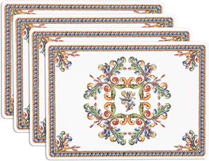 KAF Home Cork Placemats 16 X 12-Inch Set of 4 Chateau (Italian Tile) - Picture 1 of 12