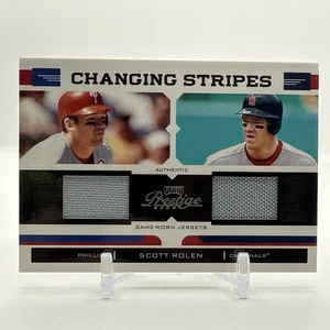 2004 Playoff Prestige Changing Stripes Dual Jersey Patch /150 Scott Rolen #5 - Picture 1 of 7