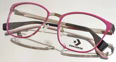 Óculos CONVERSE A221 (P/L) rosa aço inoxidável NOVO 52-17-140 De Rigo REM - Imagem 1 de 4