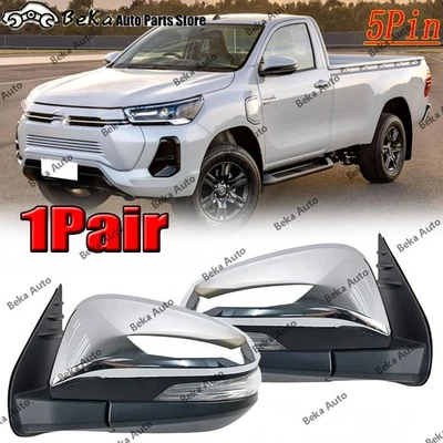 1 par de espejos retrovisores plegables automáticos para Toyota Hilux 2015 2016-2020 5 pines Foto 1 de 4