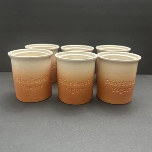 Saint Benoit Steingut Joghurt Topf Töpfe Pfirsich Rosa Farbverlauf 6er Set - Bild 1 von 10